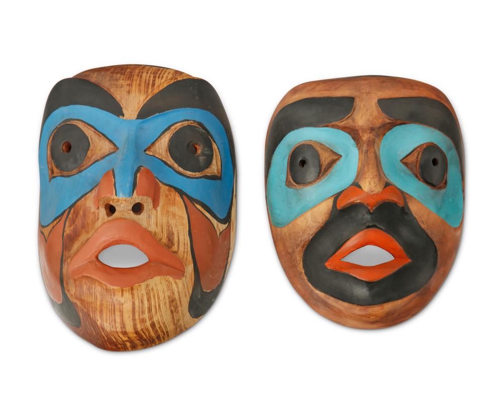 TWO NORTHWEST COAST POLYCHROME