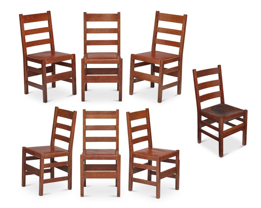 A SET OF L. & J.G. STICKLEY SIDE CHAIRS,