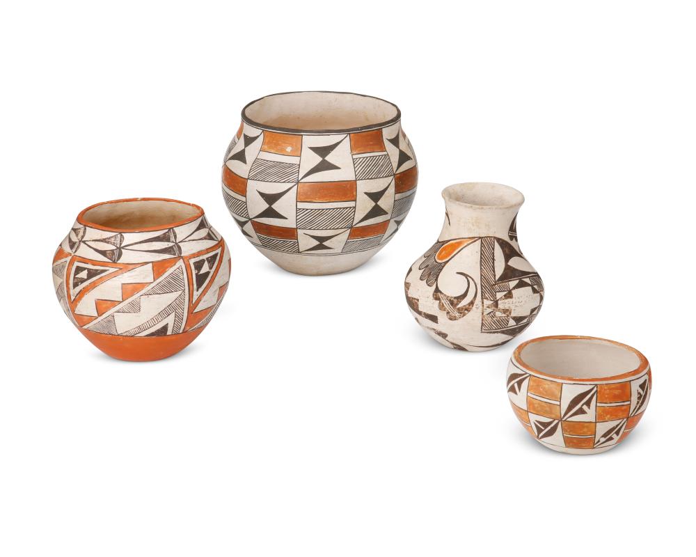 A GROUP OF ACOMA PUEBLO POLYCHROME 3b2fa9