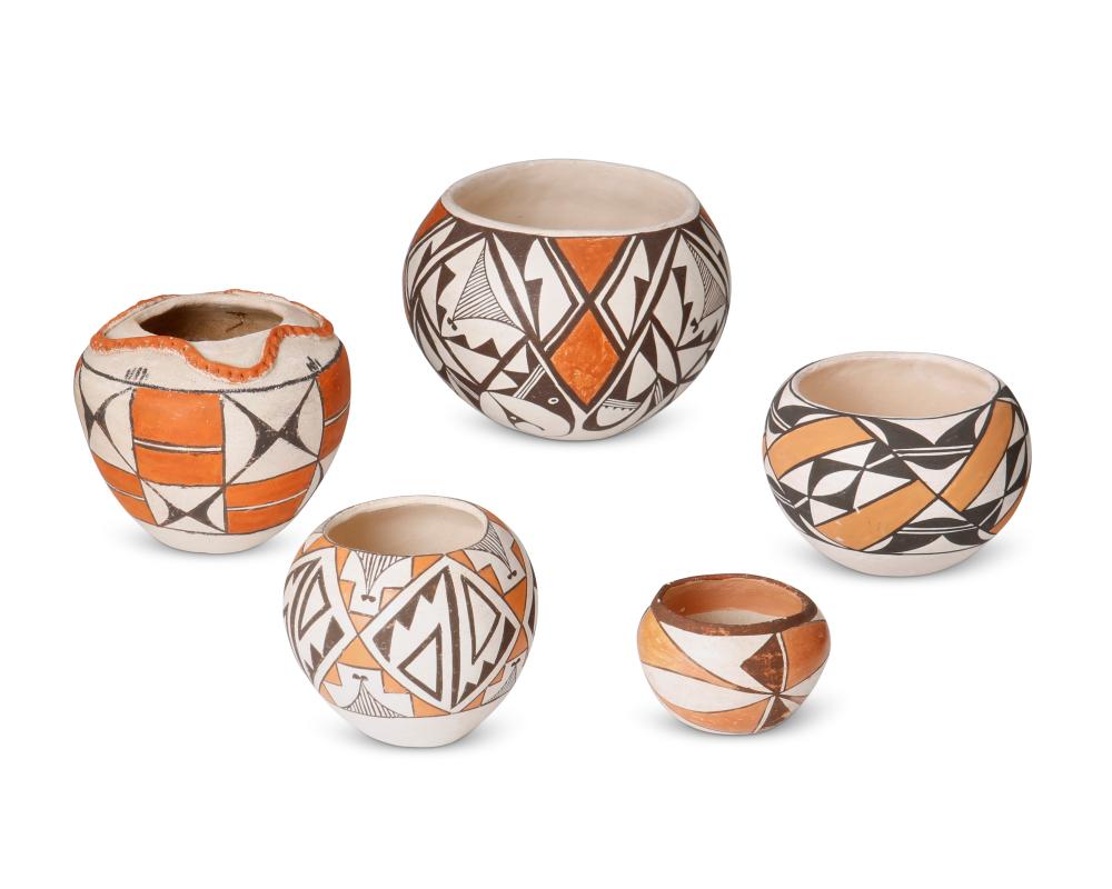 A GROUP OF ACOMA PUEBLO POLYCHROME 3b2faa