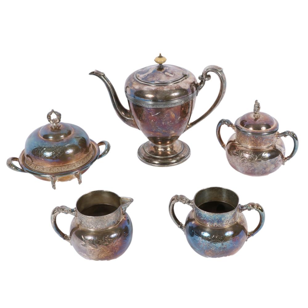 AESTHETIC PERIOD SILVER PLATE 5PC 3b30ef