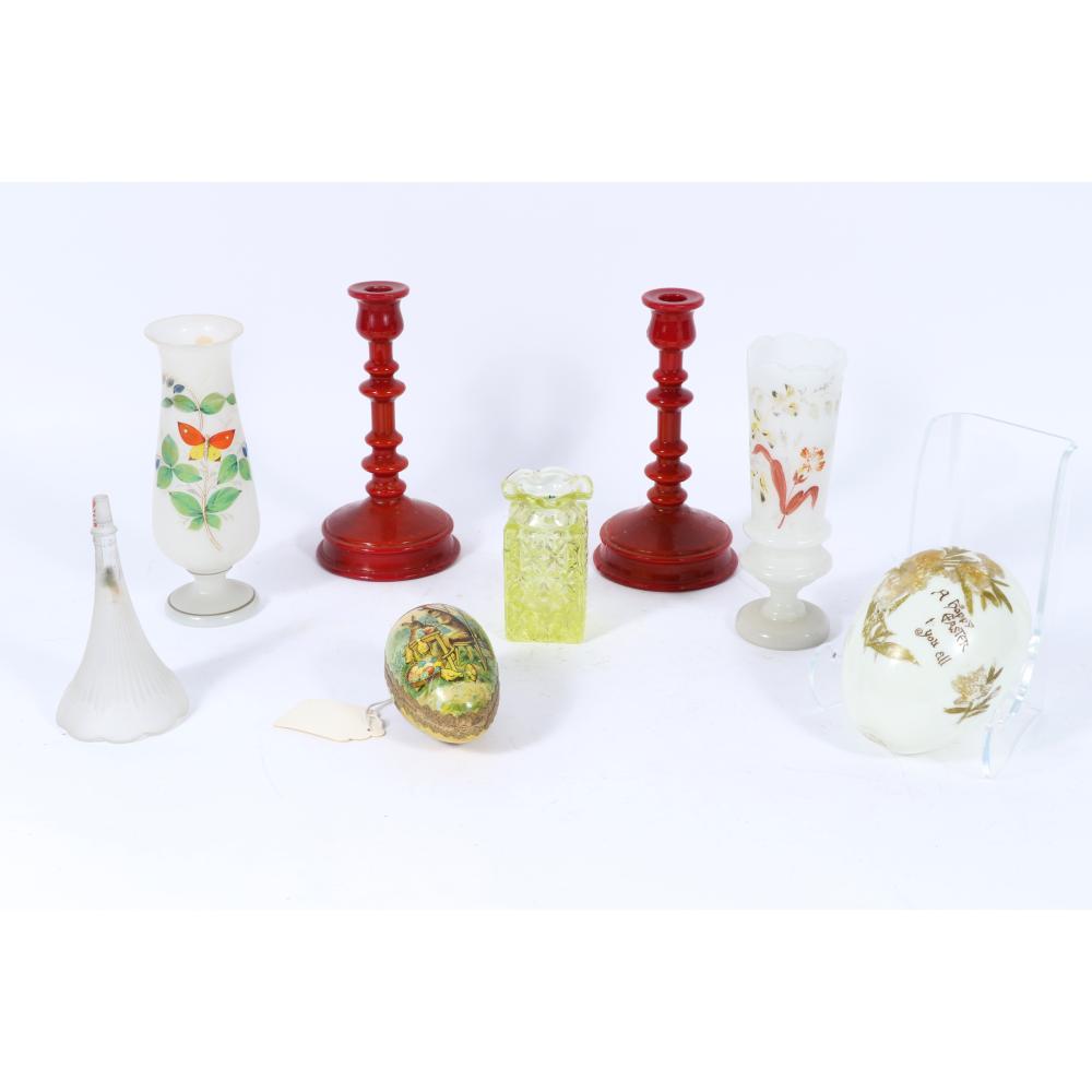 8PC GROUP: VICTORIAN PORCELAIN EASTER