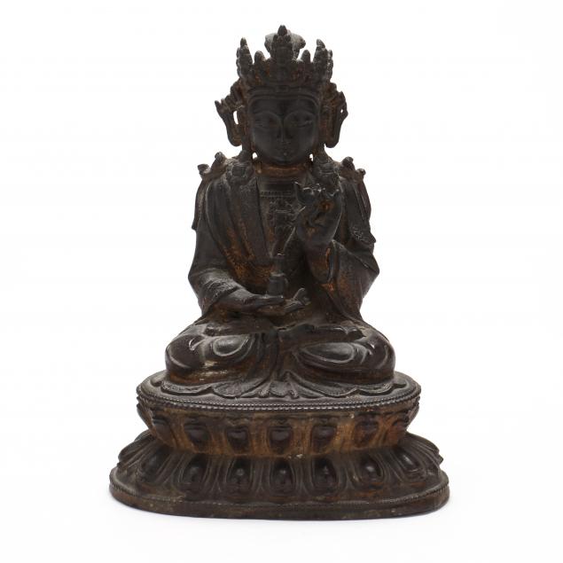 A SINO-TIBETAN BRONZE SCULPTURE