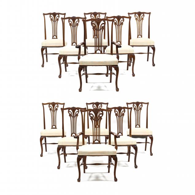 SET OF TWELVE CHIPPENDALE STYLE 3b31a7