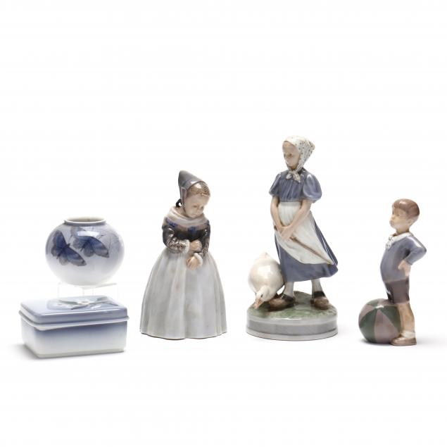 FIVE ROYAL COPENHAGEN PORCELAINS