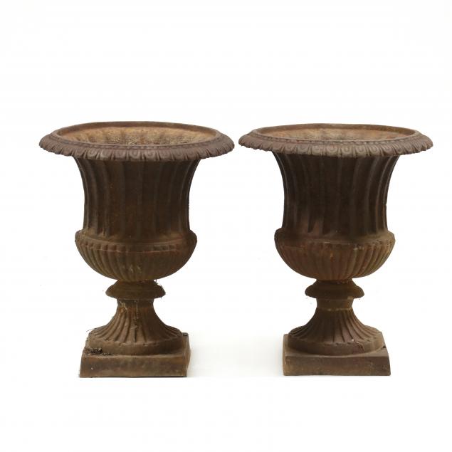 PAIR OF CLASSICAL STYLE CAST IRON