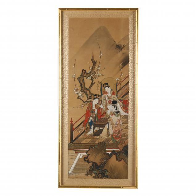 A JAPANESE PAINTING OF LADIES PLAYING 3b3341