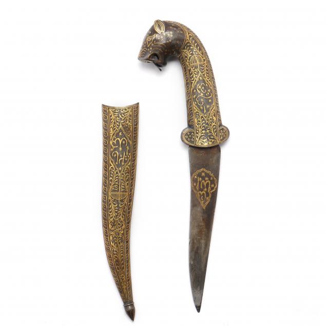 INDO-PERSIAN STEEL DAGGER WITH GOLD