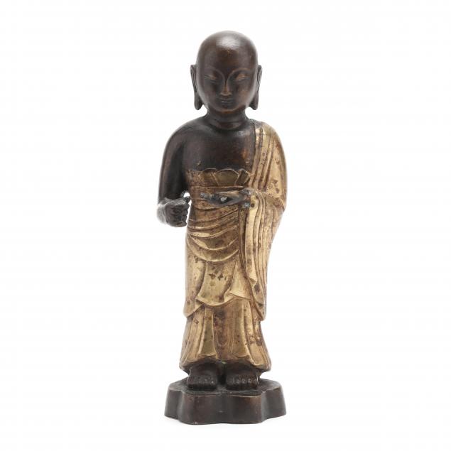 A GILT BRONZE SCULPTURE OF JIZO 3b3348