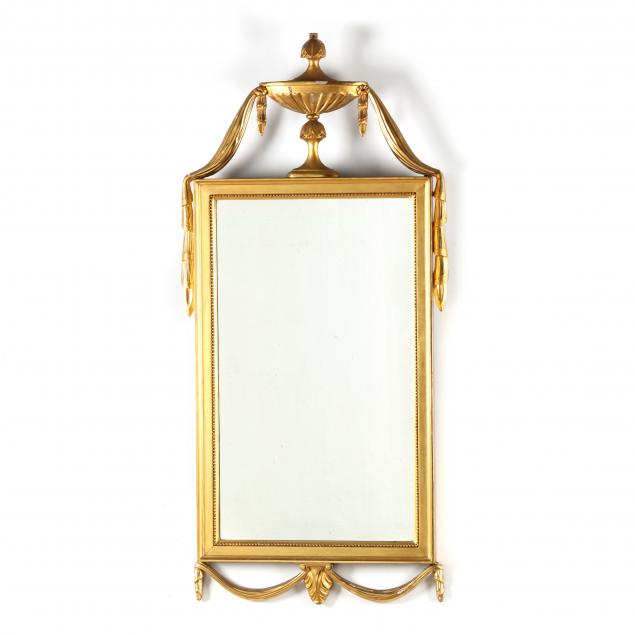 ANTIQUE CLASSICAL GILT MIRROR 19th 3b336a