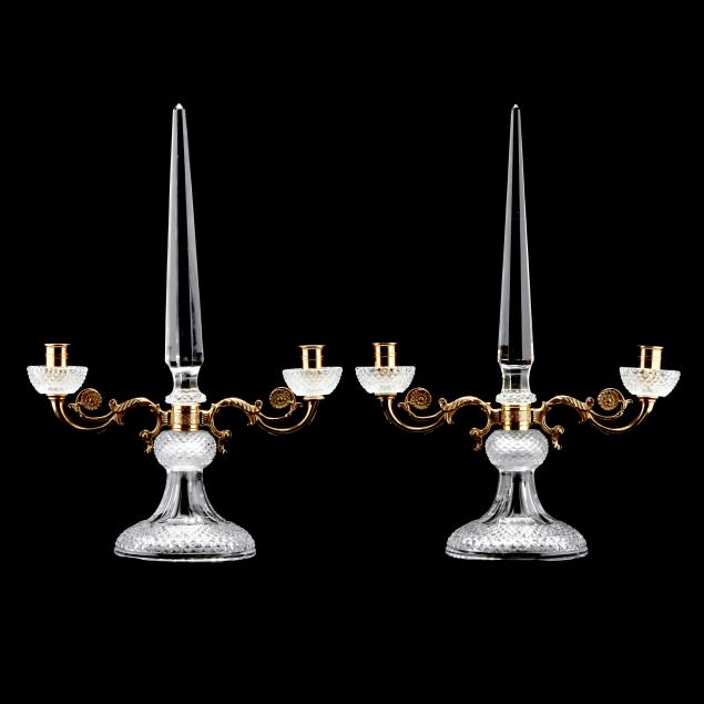 PAIR OF FRENCH EMPIRE STYLE GLASS 3b3382