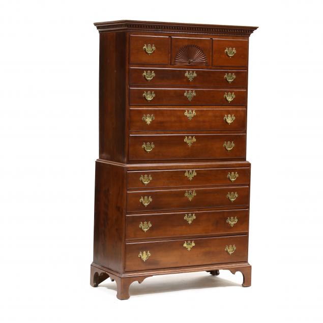 NEW ENGLAND CHIPPENDALE CHERRY