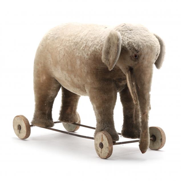 VINTAGE STEIFF ELEPHANT PULL TOY Pre-1940,