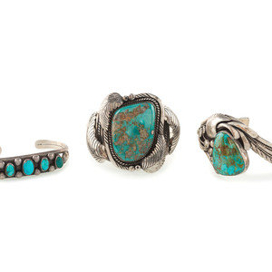 Navajo Silver and Turquoise Cuff 3b0d4d