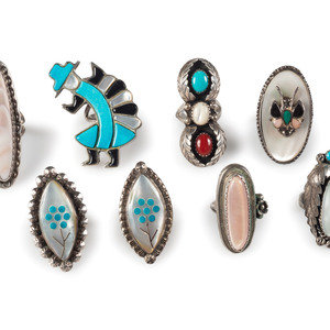 Navajo and Zuni Silver Rings with 3b0d54