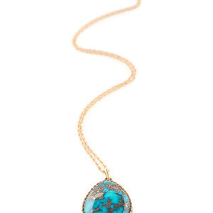 Southwestern 14K Gold and Morenci Turquoise