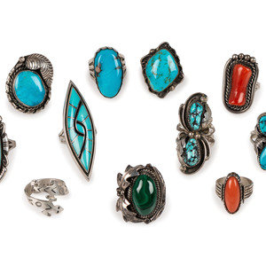 Navajo and Zuni Silver Rings with 3b0d98