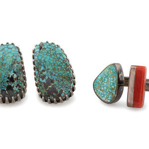 Navajo Silver, Coral, and Turquoise