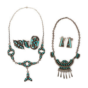 Zuni Silver and Petit Point Turquoise 3b0dab