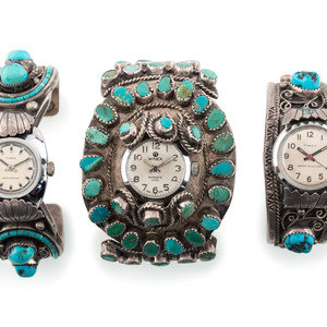 Navajo Silver and Turquoise Watch Bands

third