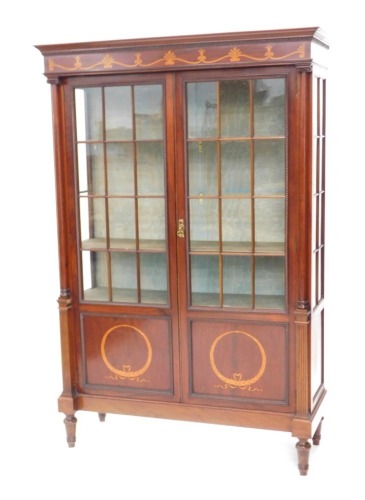 A late 19thC mahogany display cabinet,