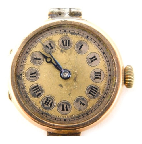 A 9ct gold cased ladies wristwatch,