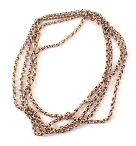 A 9ct rose gold Longuard chain  3b0e88