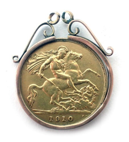 An Edward VII half gold sovereign
