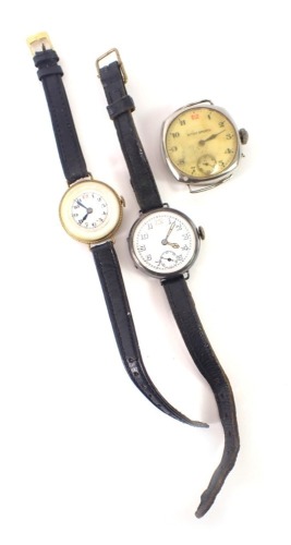 Three wristwatches, comprising a 1950s/60s
