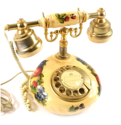An Astral Telecoms telephone, with fruits
