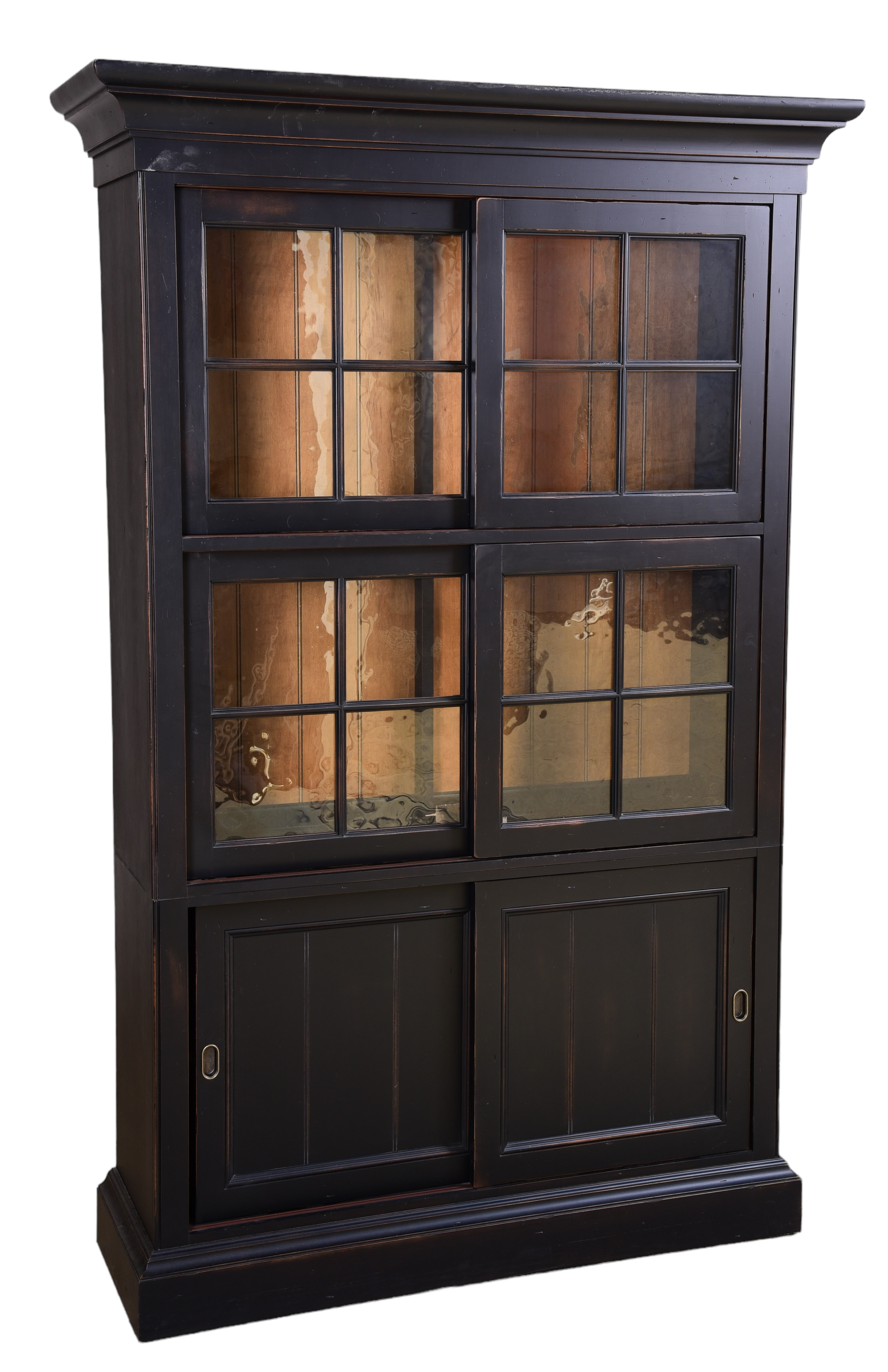 Ethan Allen ebonized 1-pc cabinet,