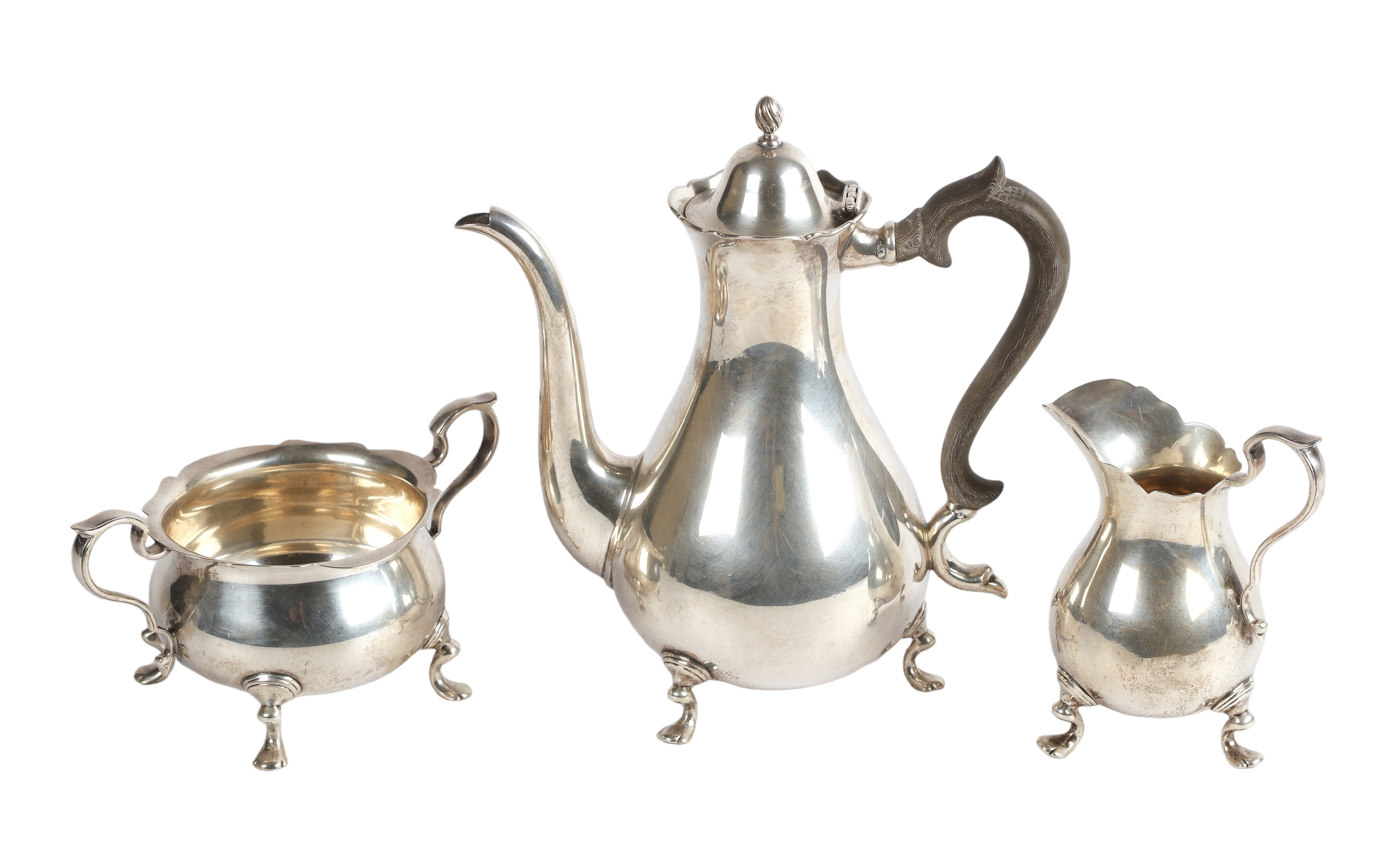 Crichton Bros. Sterling coffee set,