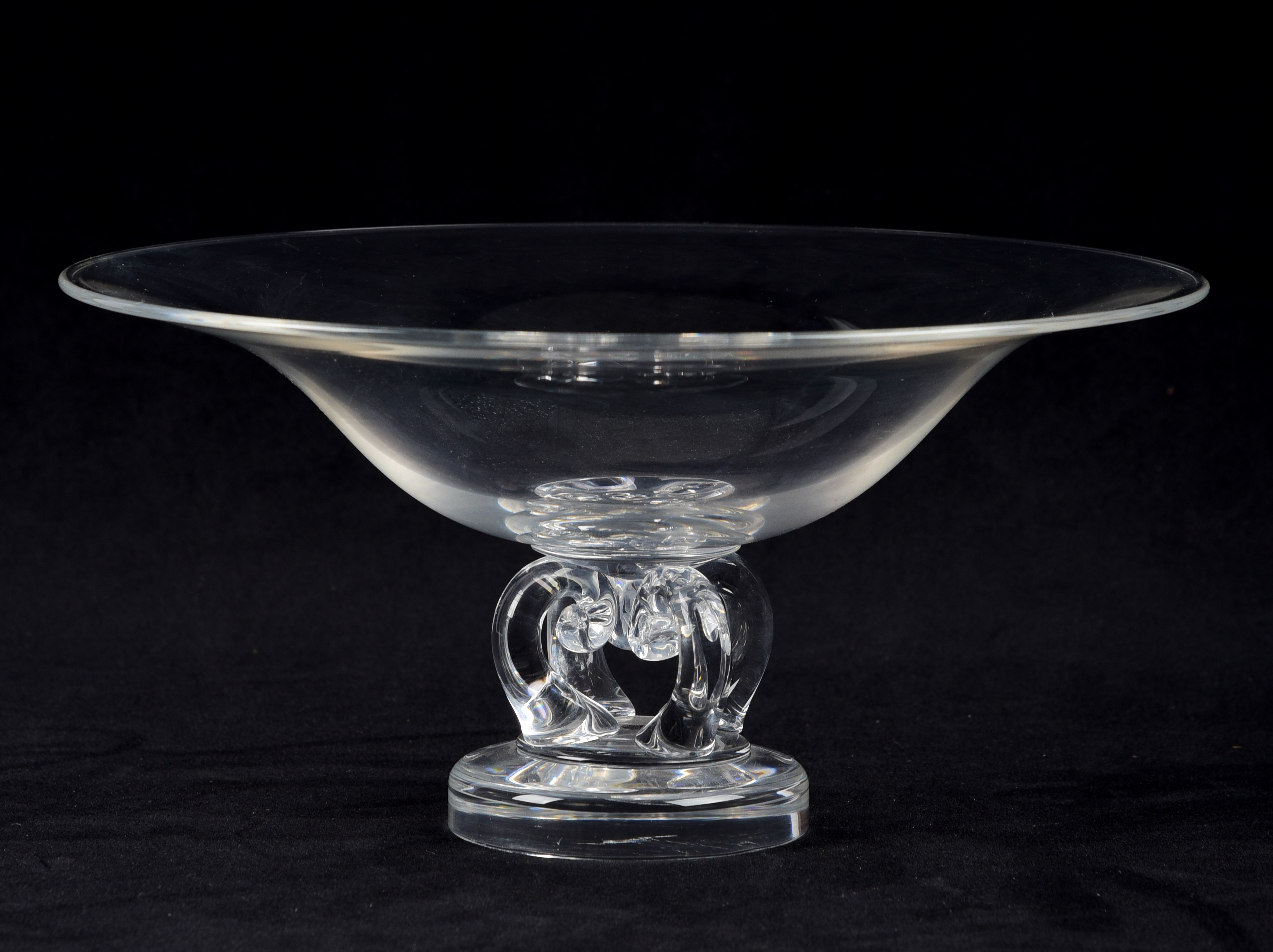 Steuben crystal art glass pedestal