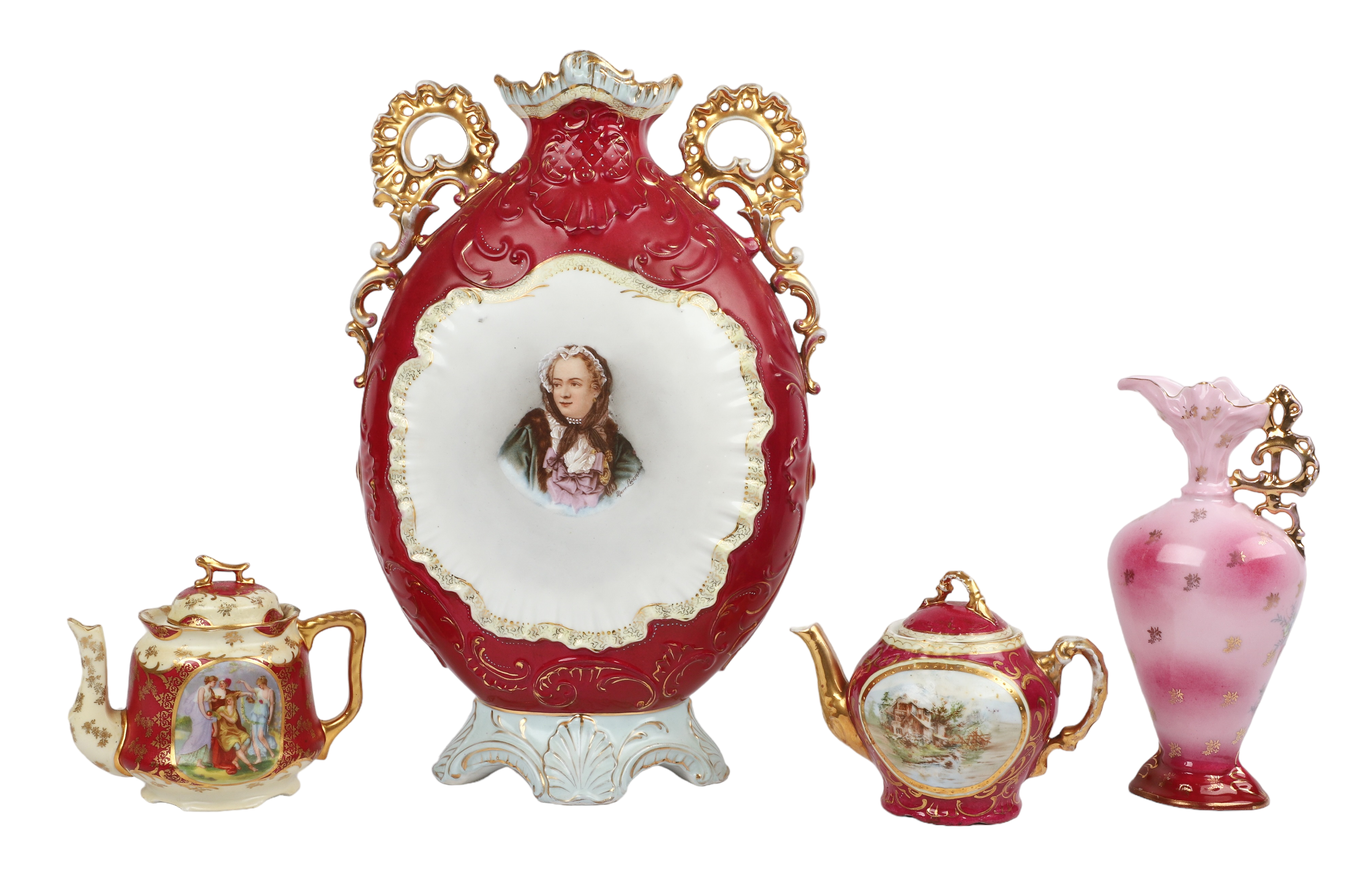 (4) Pcs Austria porcelain, c/o