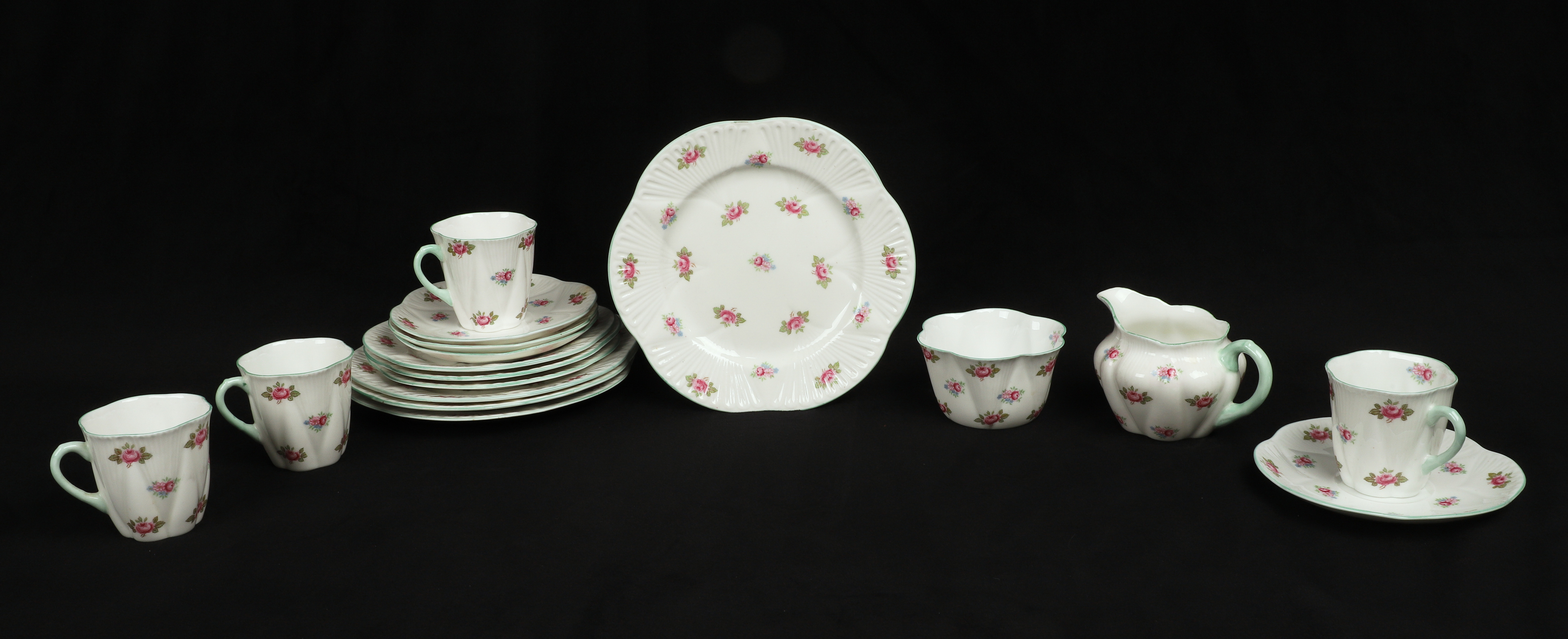 (17) Pcs Shelley porcelain dessert