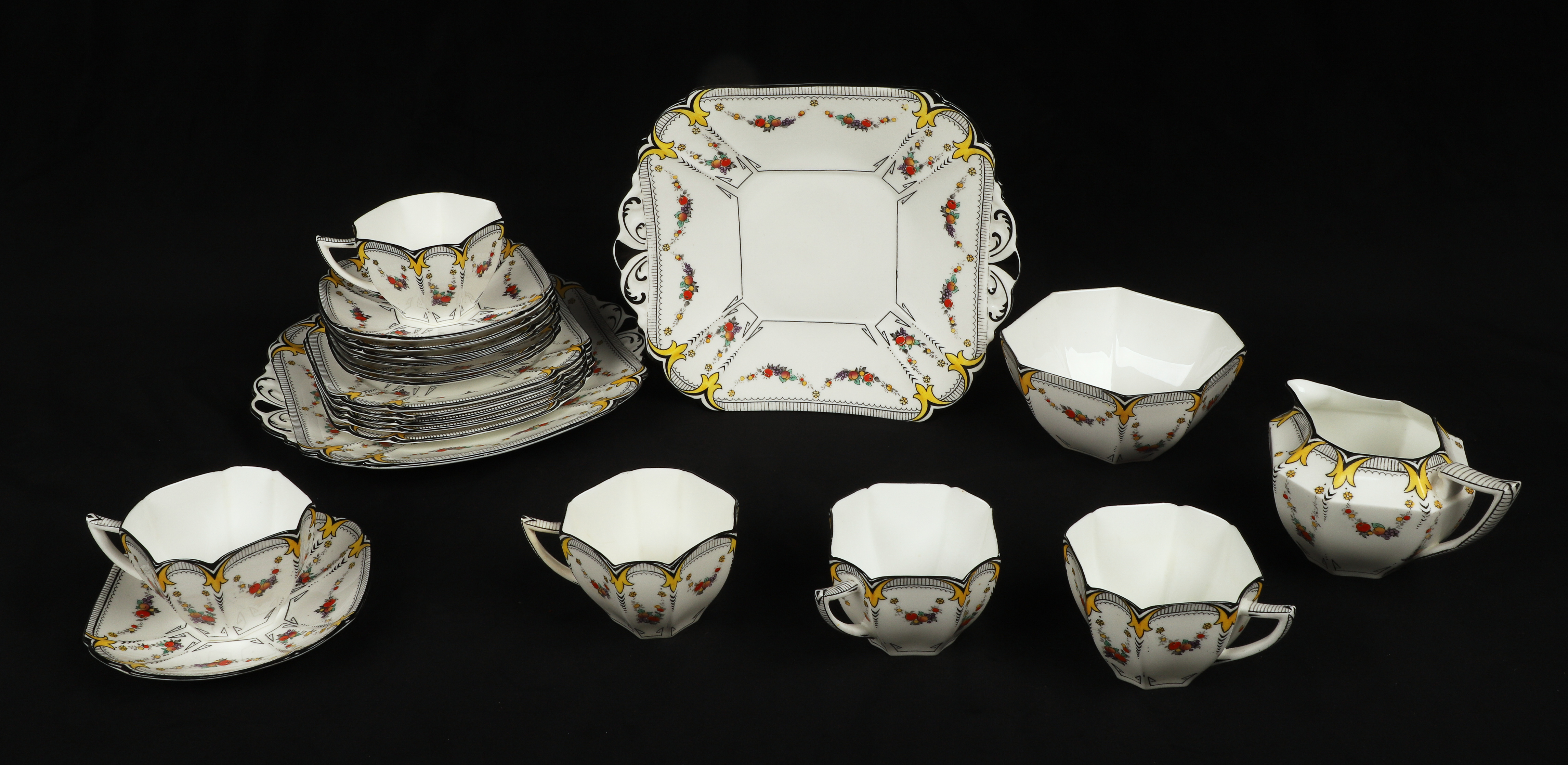 (21) Pcs Shelley porcelain dessert