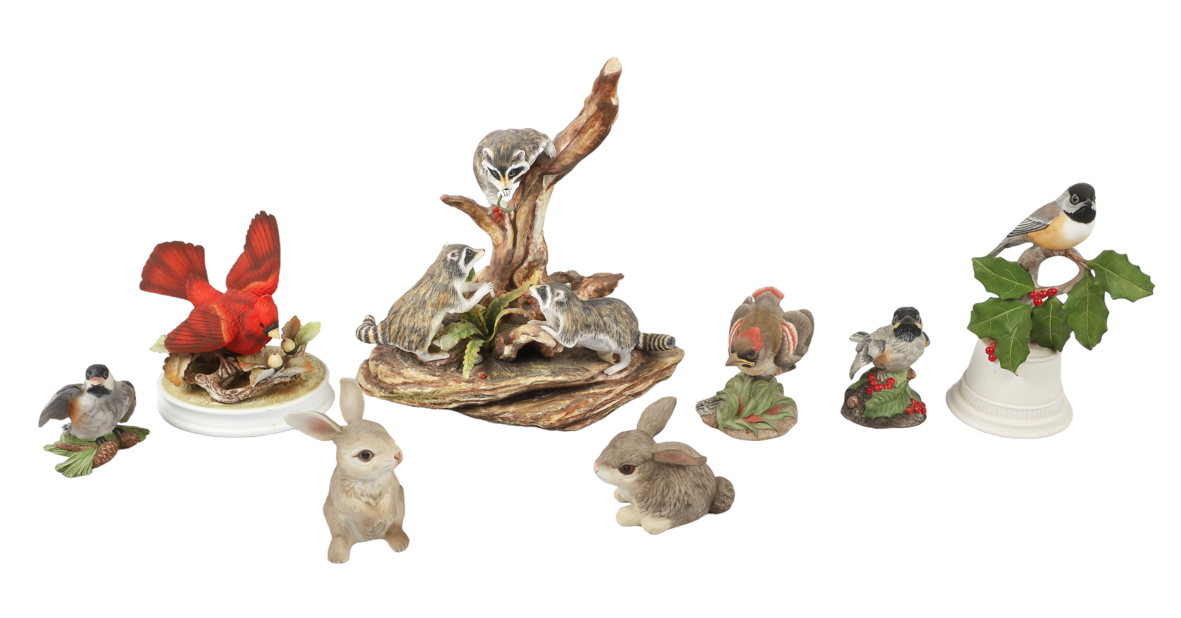 (8) Boehm porcelain birds and figures