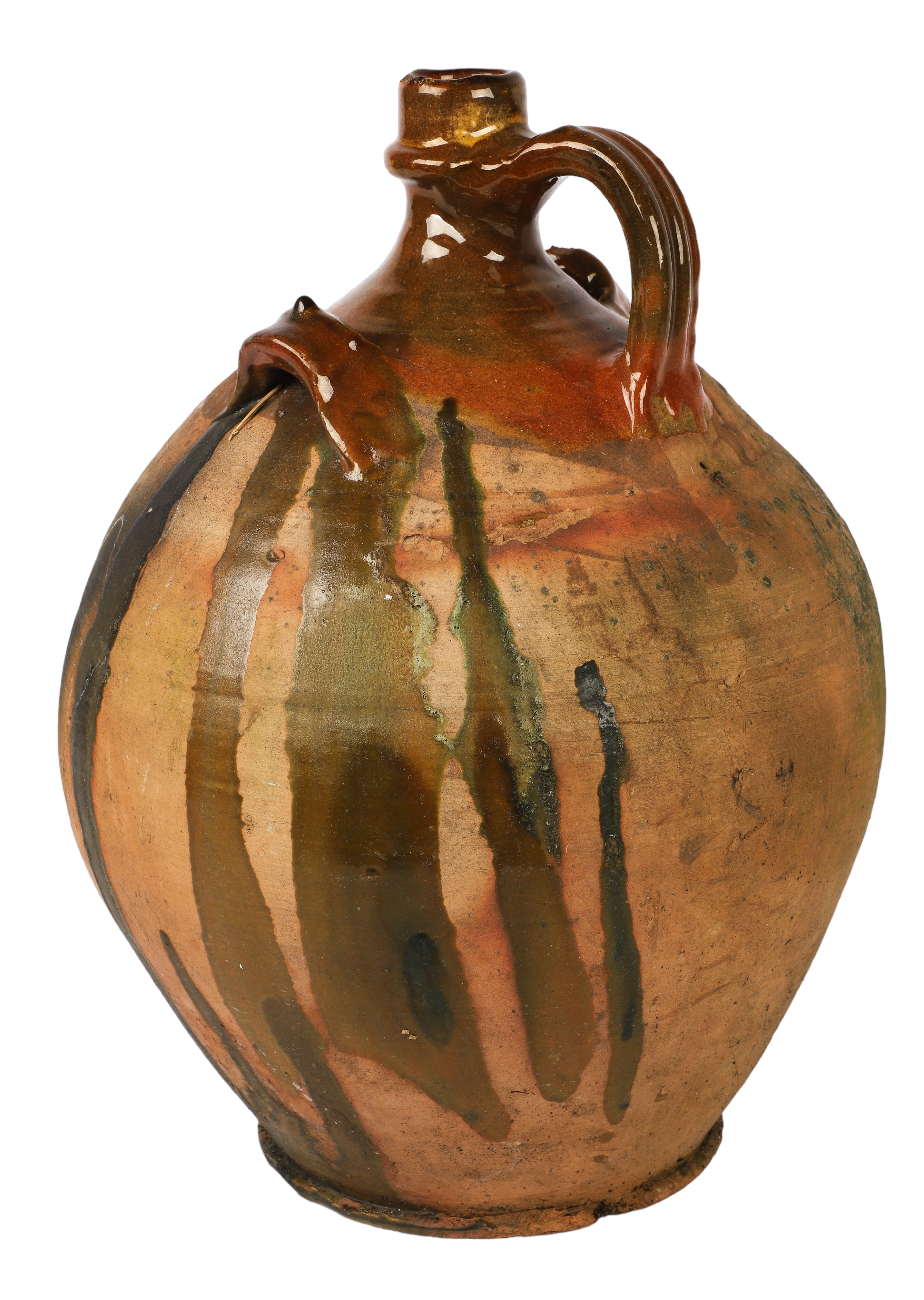 Large art pottery jug, unsigned,