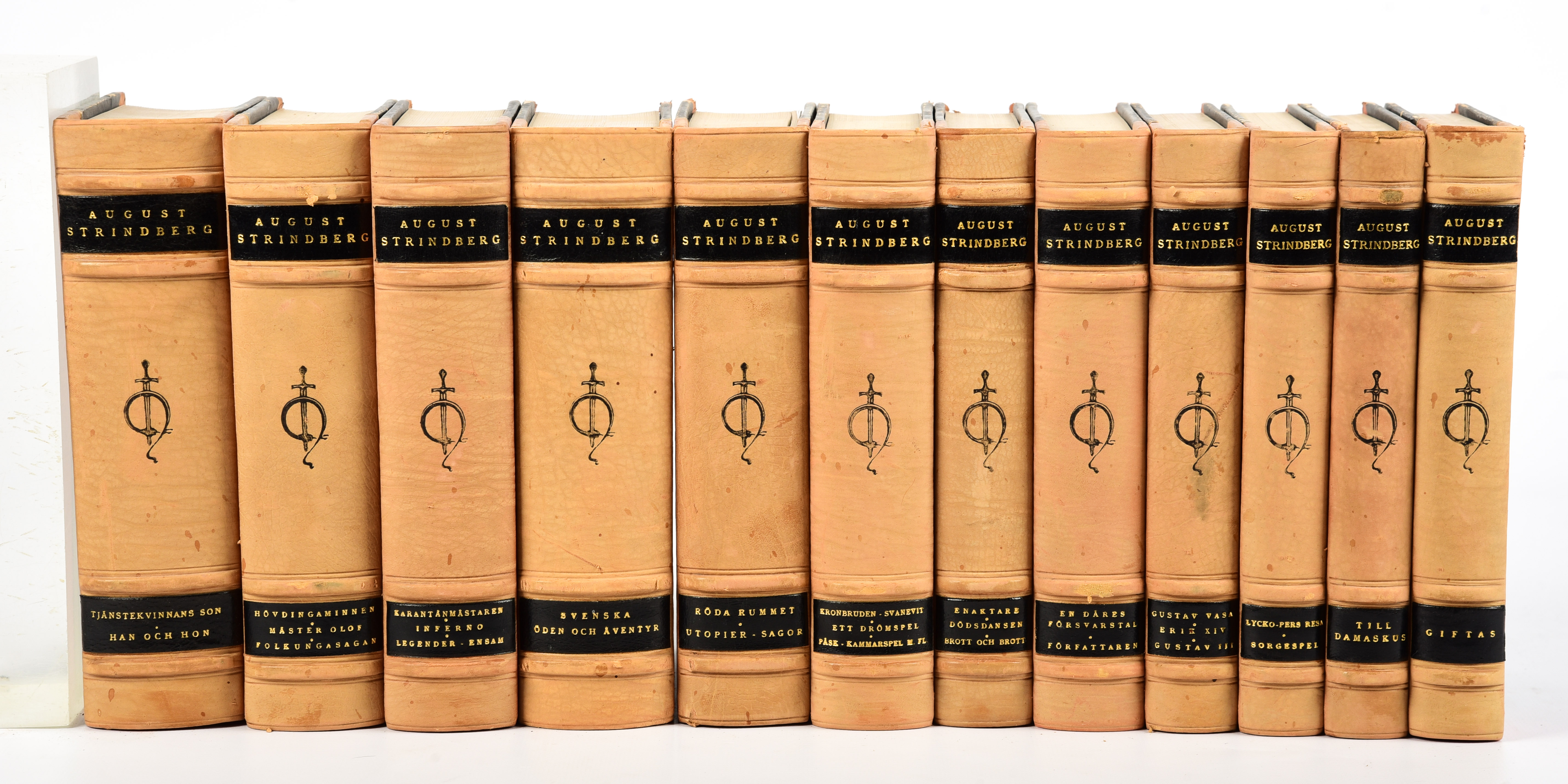 A 12-volume set in Swedish of the works