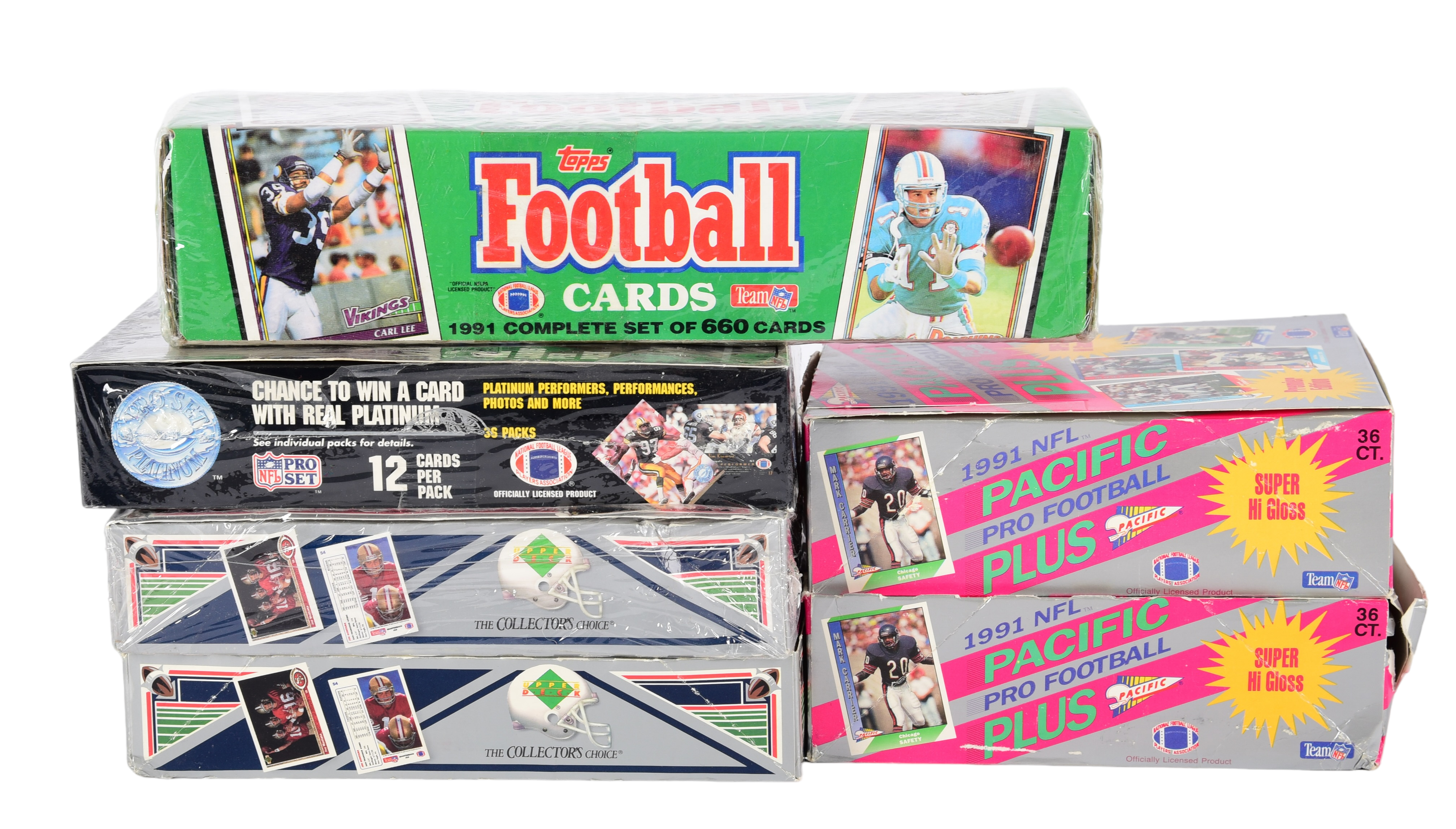 Boxes and Set 1991 Football cards 3b0ffd