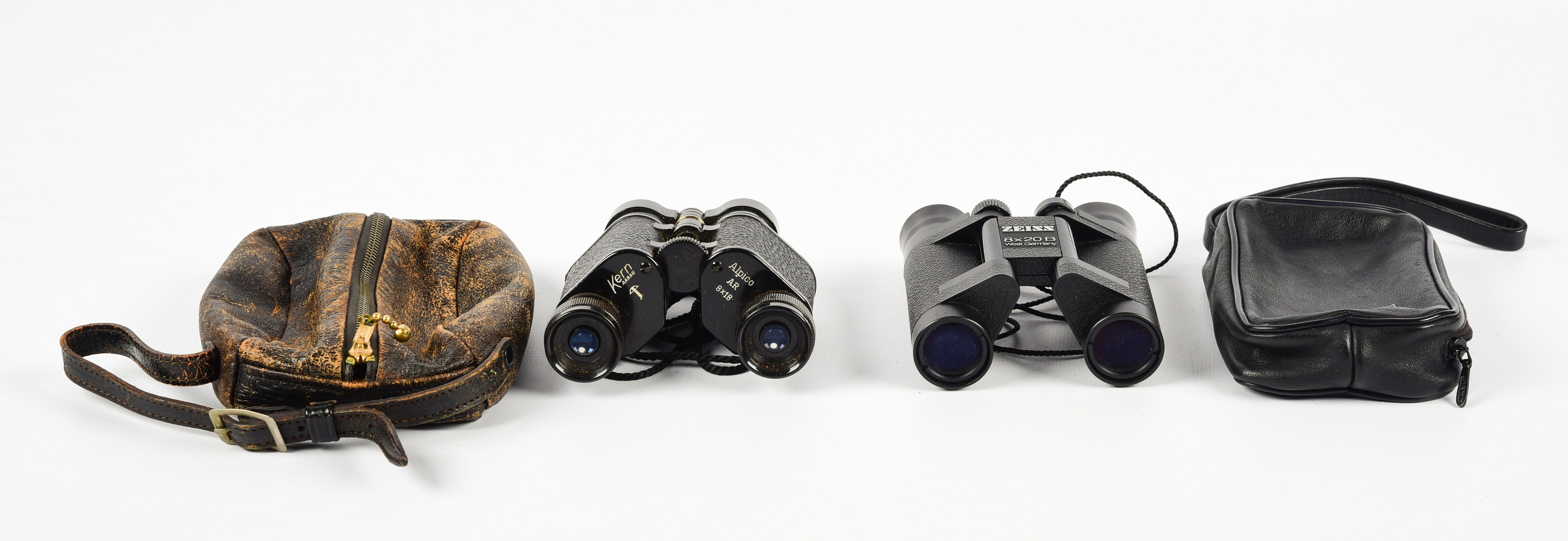 (2) Pairs Zeiss and Kern Aarau Binoculars,