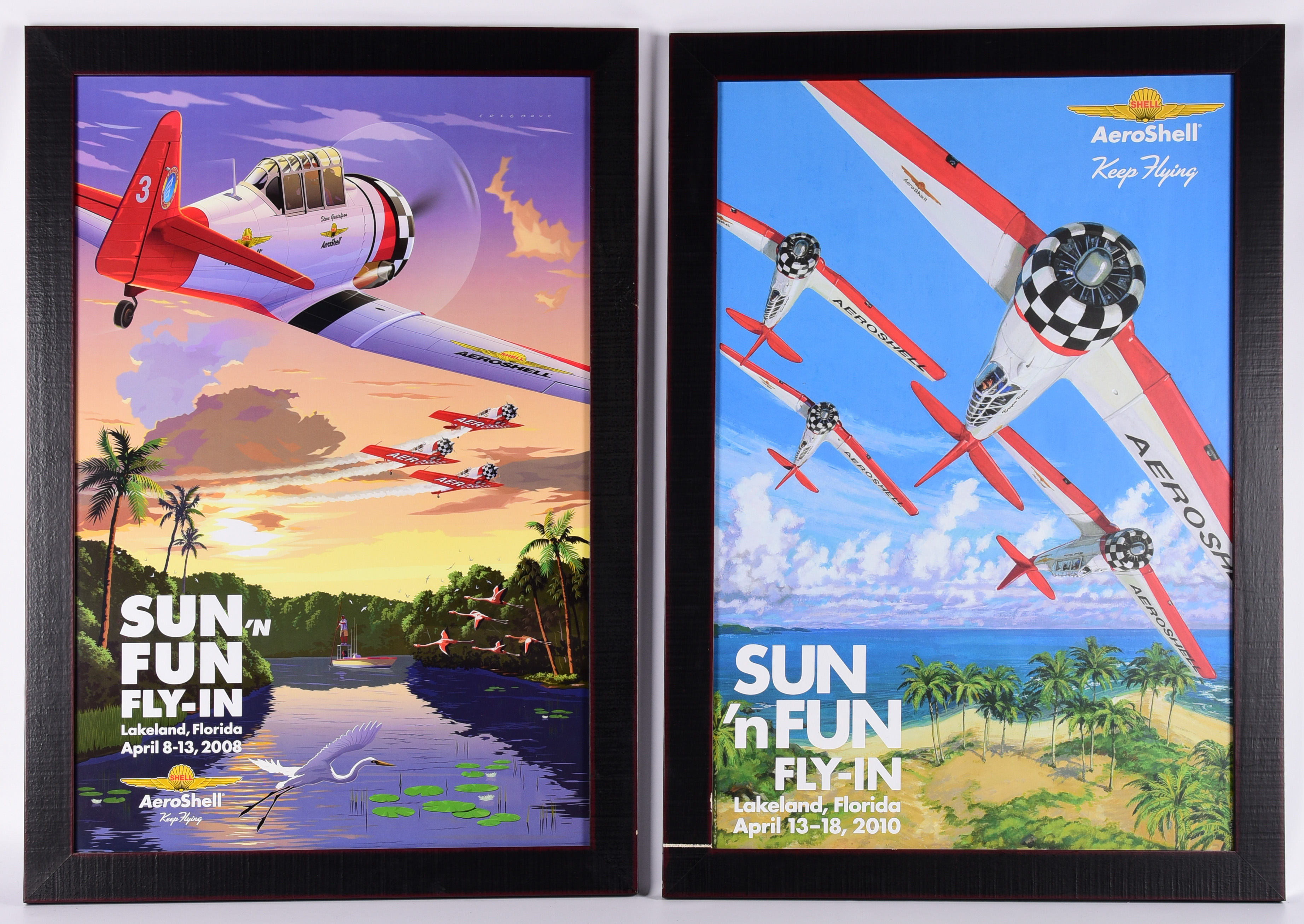 (2) Aeroshell Sun n Fun Fly-In posters,