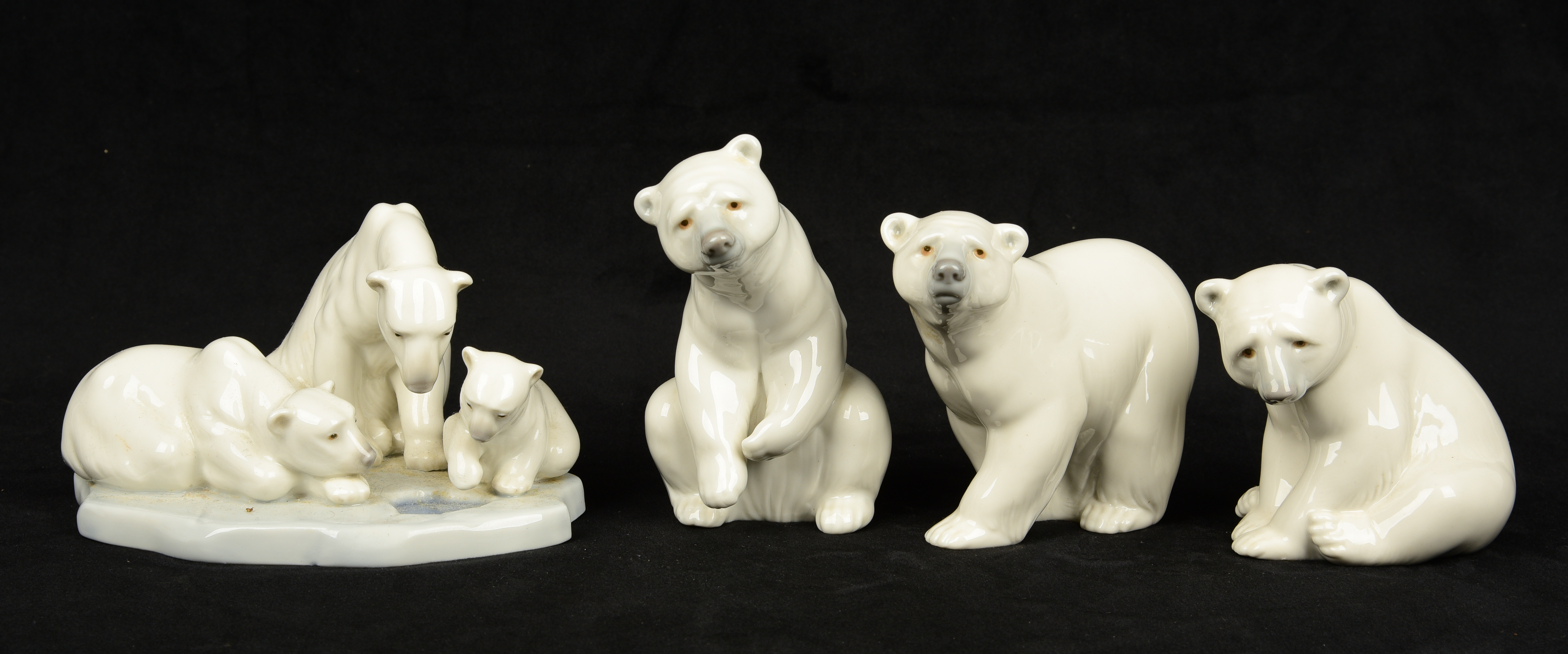  4 Lladro polar bear porcelain 3b1035