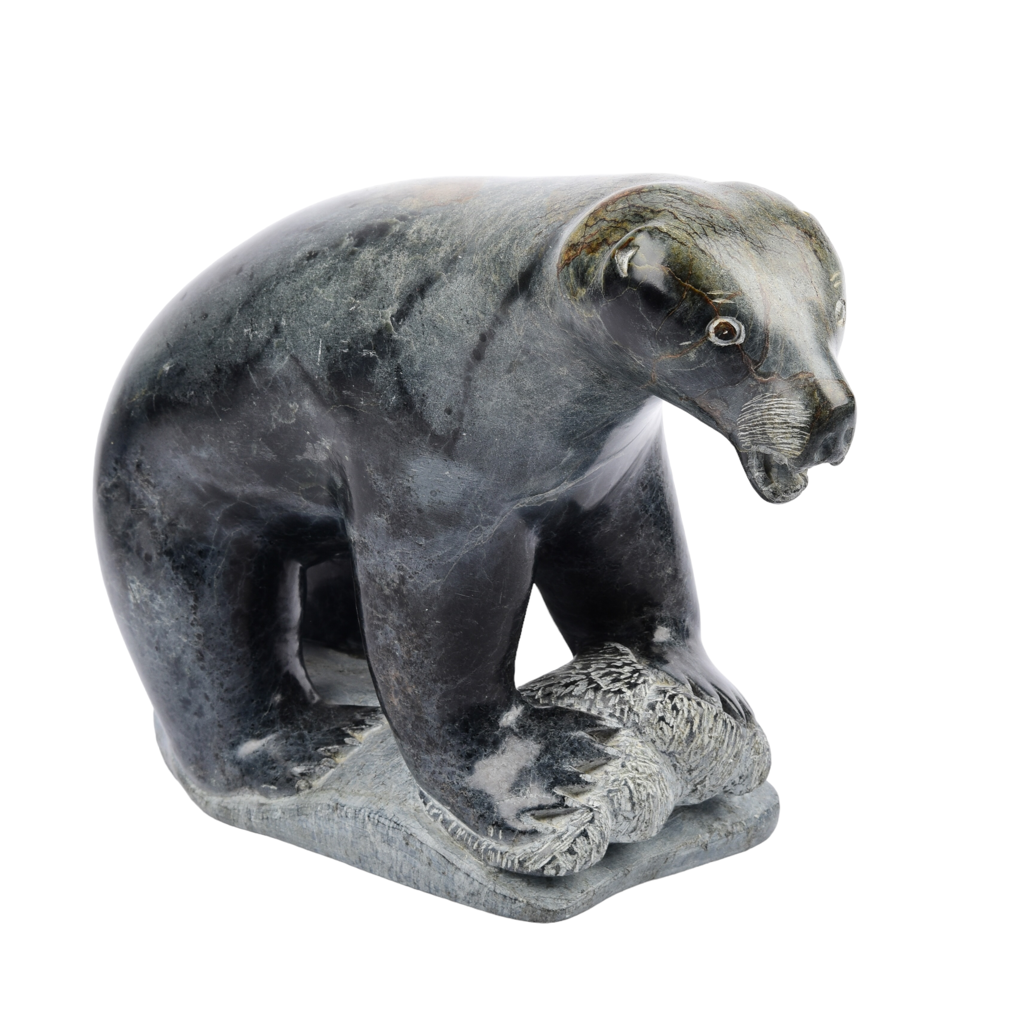 Canadian Inuit green stone polar bear