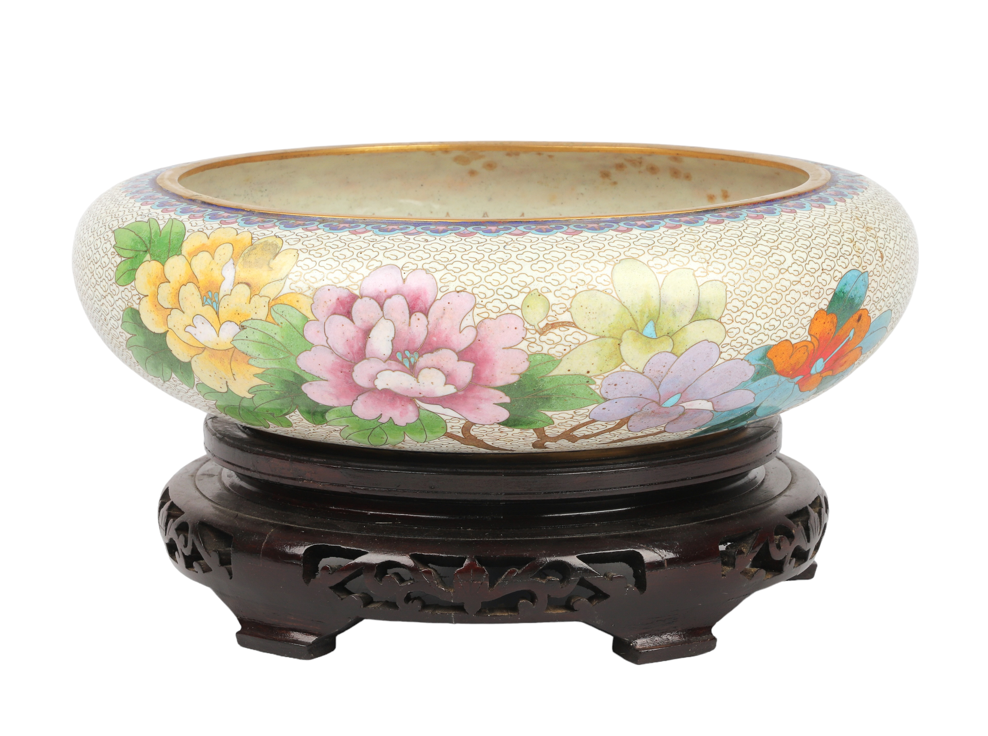 Chinese cloisonne bowl interior 3b1063