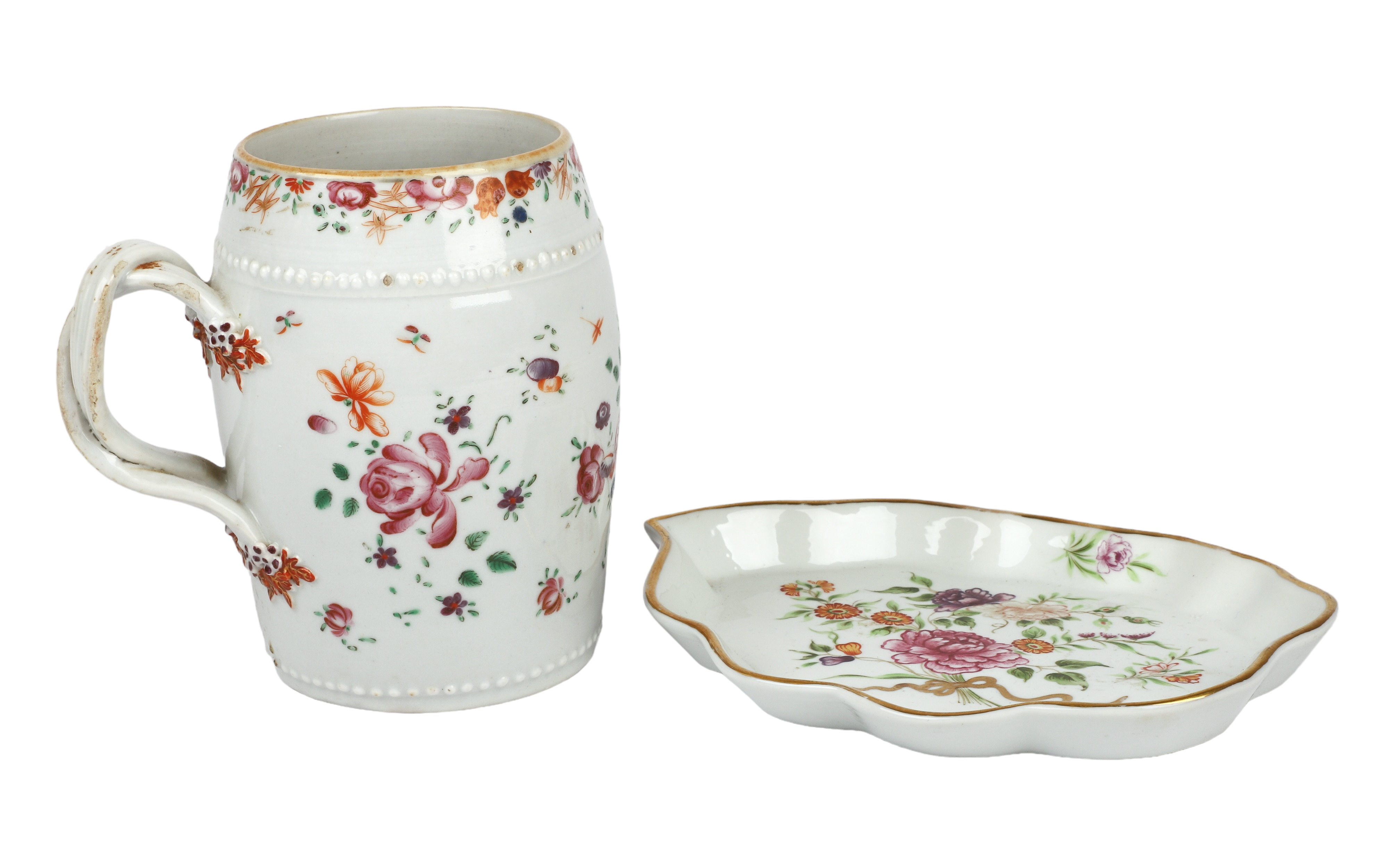 Chinese export porcelain mug double 3b1068