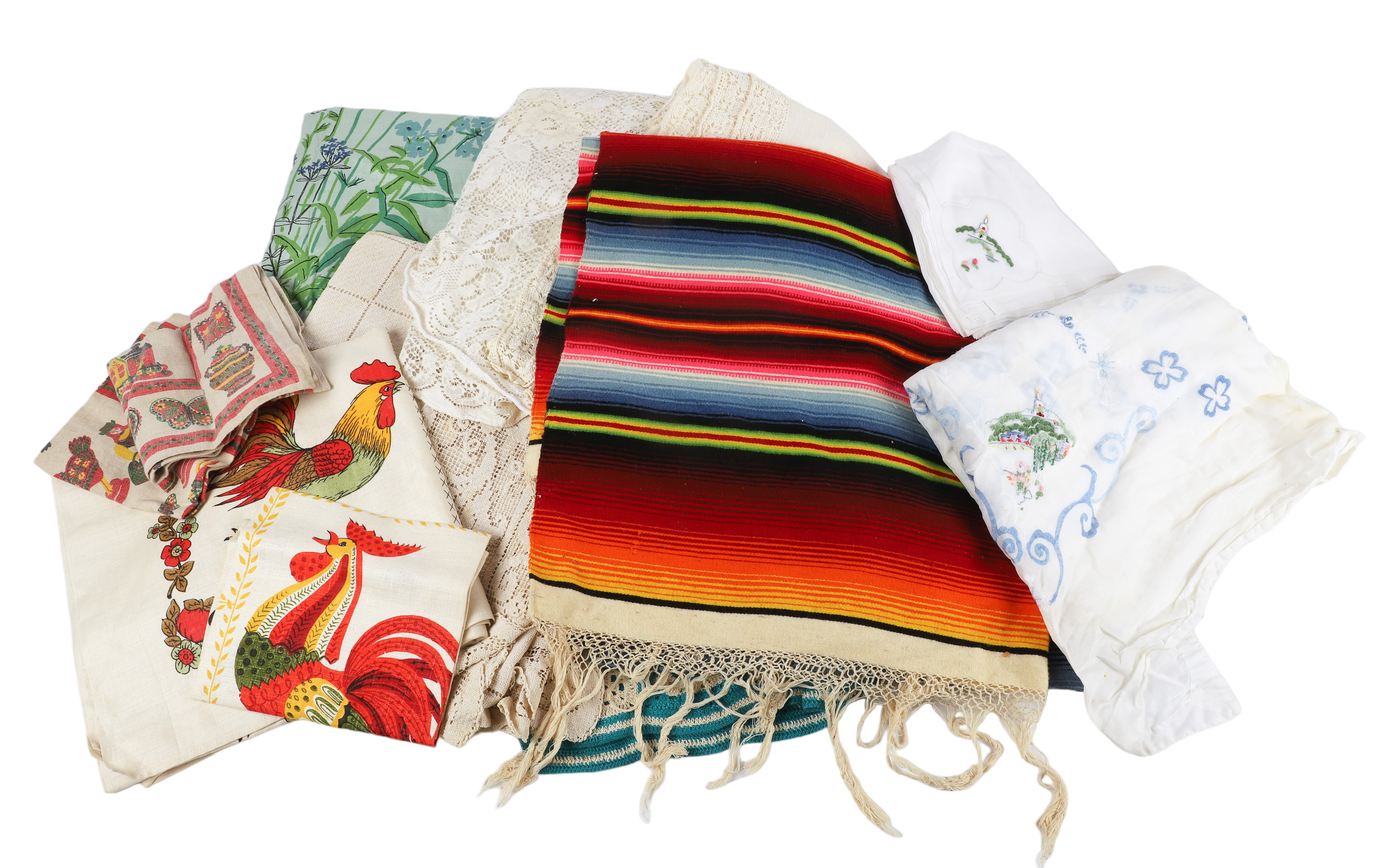 Lot of textiles, including Mexican