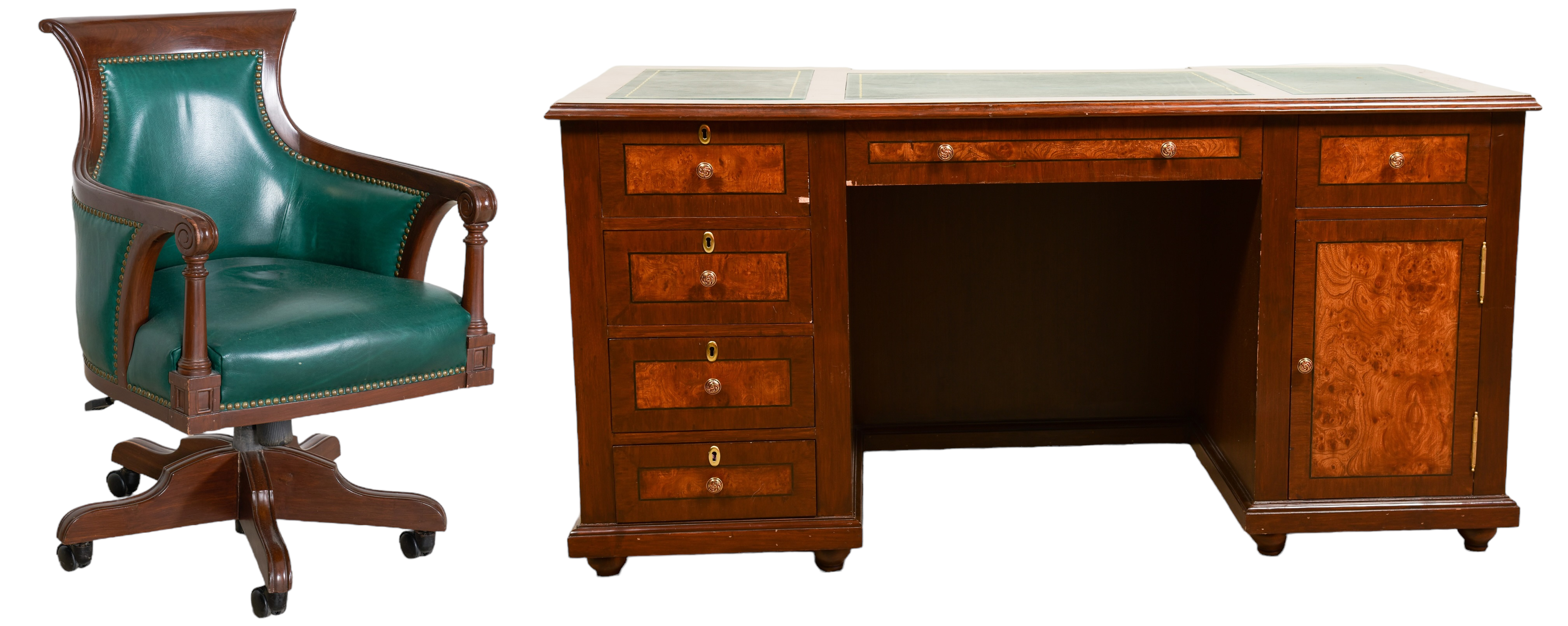 Regency style burled and mahogany 3b1097