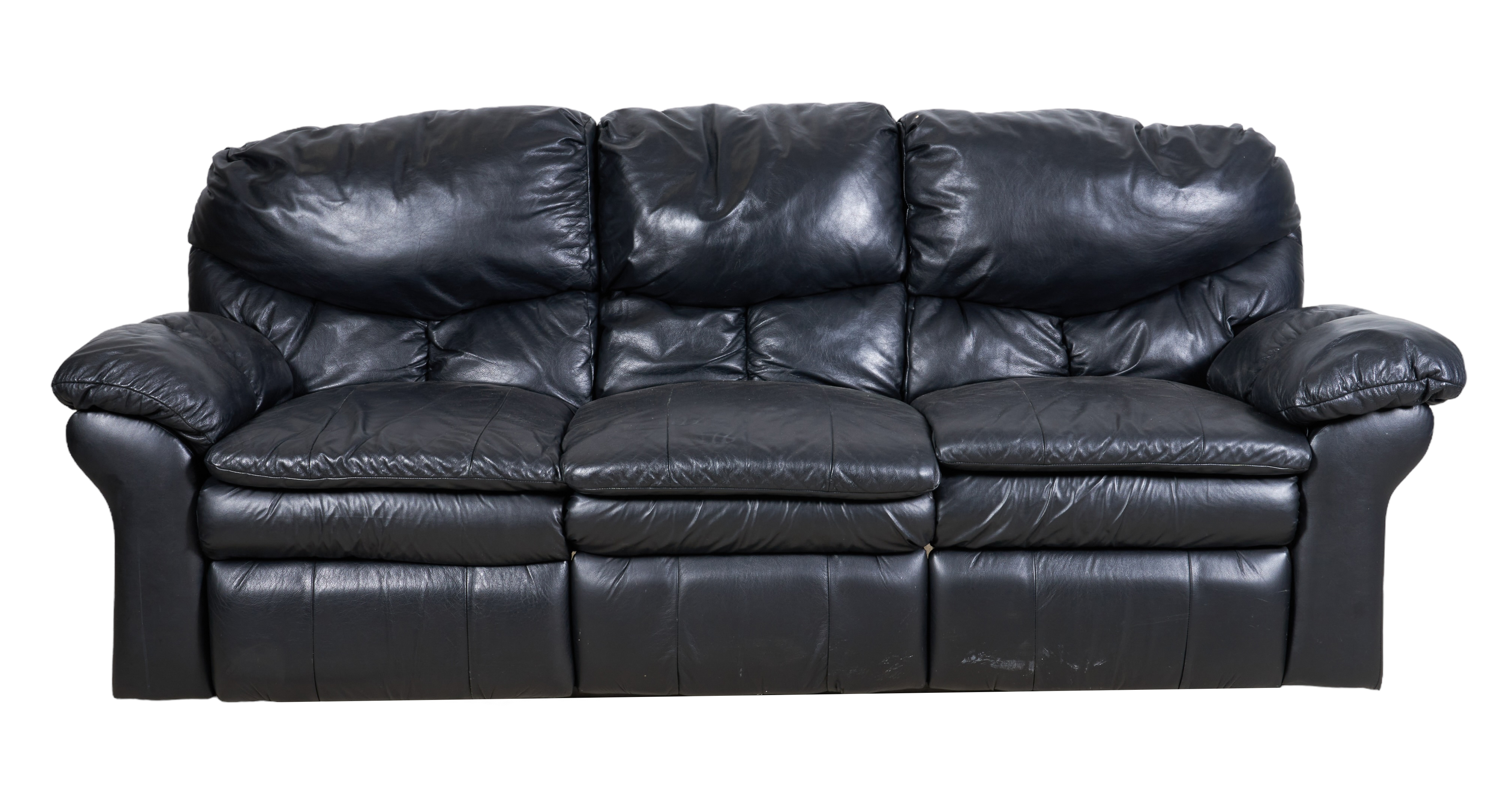Contemporary leather upholstered 3-seat