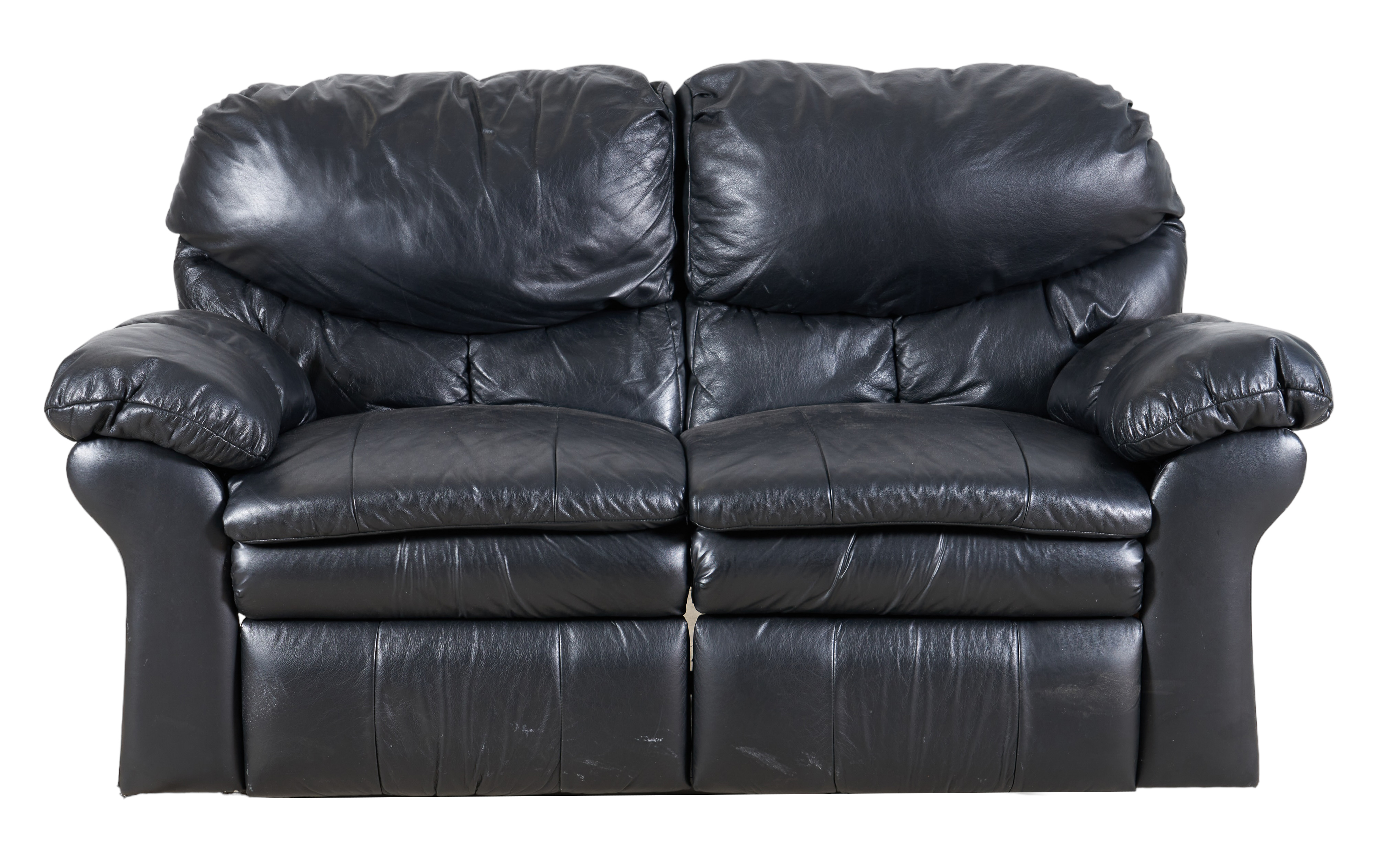 Contemporary leather upholstered reclining